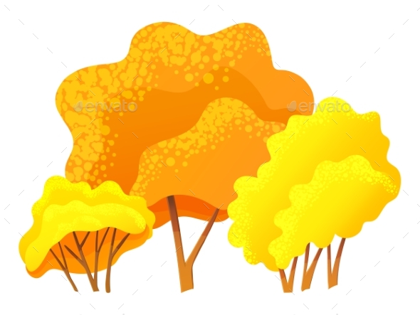 Download Graphicriver 28781943 Autumn Trees Lush Yellow Crown Image Isolated Zip Updated Nulled Free Download