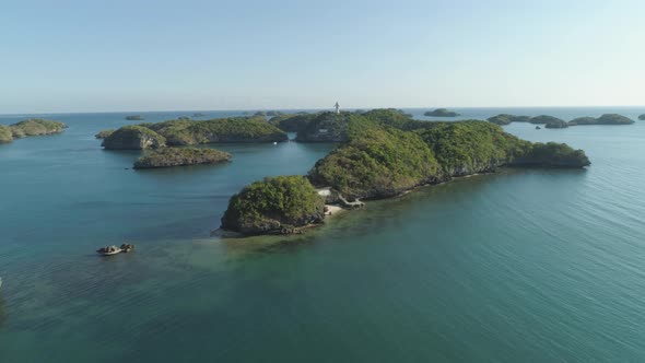 Set of Islands in Sea. Philippines