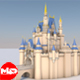 Low Poly Cinderella Disney Castle Landmark - 3DOcean Item for Sale