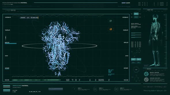 Coronavirus Biohazard Protein Structure In Modern Analyzing Medical Software alt