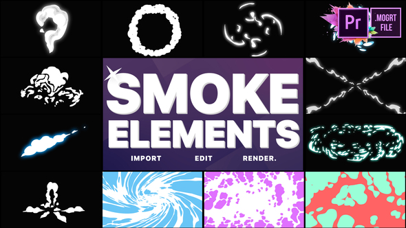 Smoke Elements Pack 06 | Premiere Pro MOGRT