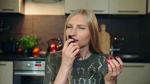 Young Vlogger Smelling Perfume.