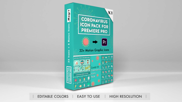 Coronavirus Icon Pack For Premiere Pro