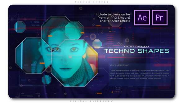 Techno Shapes Digital Slideshow