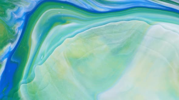 Abstract Light Pastel Streams Flow Along the Plane on a Blue Background