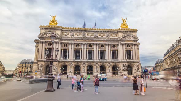 Palais or Opera Garnier The National Academy of Music Timelapse Hyperlapse in Paris France