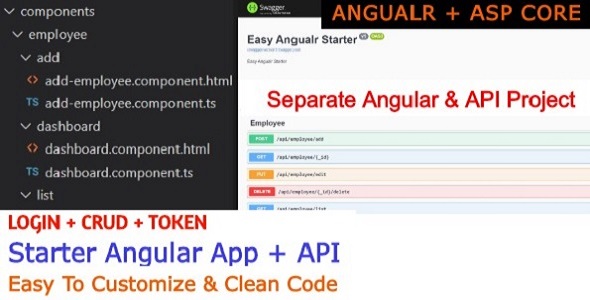 Angular Easy starter - App and Asp Core API