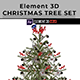 Element 3D christmas tree Set_V1 - 3DOcean Item for Sale