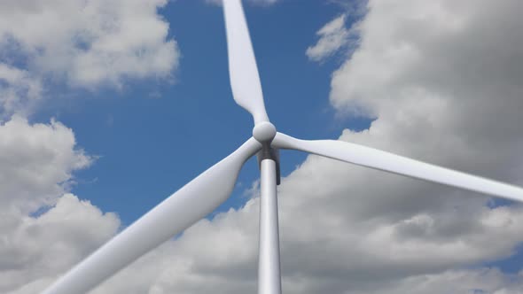 Wind Turbines  Clean Green Wind Energy to Reduce Carbon Footprint and Against Global Warming