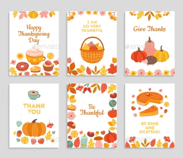 Thanksgiving Day Cards. Autumn Rustic Poster