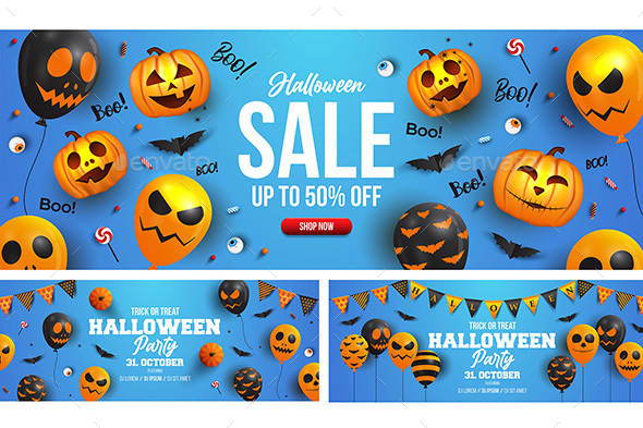 Halloween Party Banner template