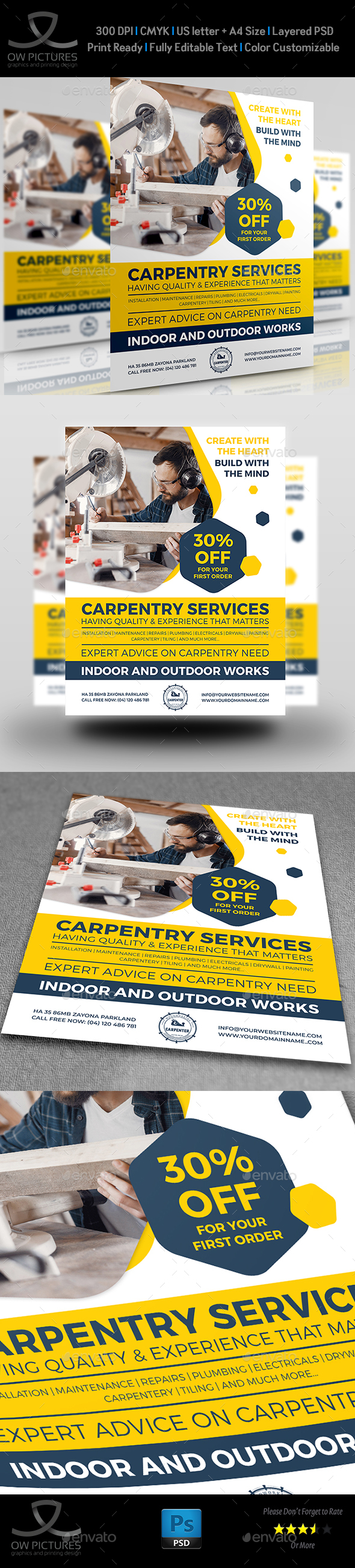 Carpentry Services Flyer Template