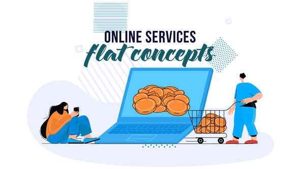 Online services - Flat Concept