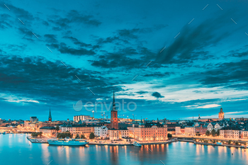 Stockholm, Sweden. Scenic View Of Stockholm Skyline At Summer Evening. Famous Popular Destination / Photodune, Misc