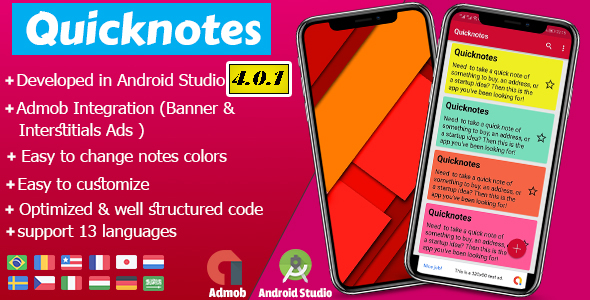 Quicknotes colorful notes