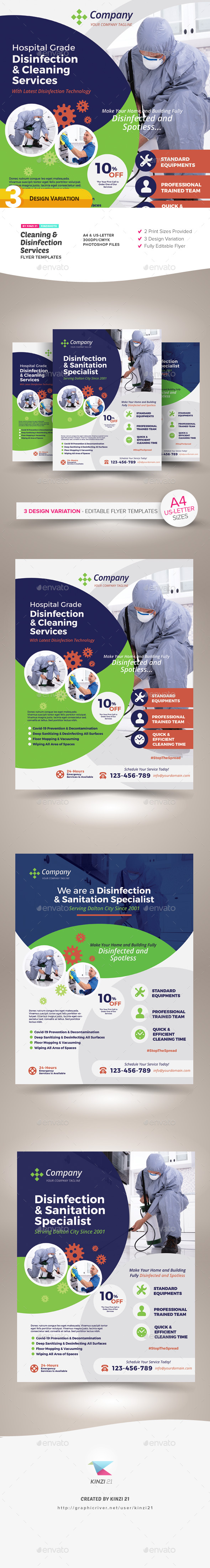 Cleaning & Disinfection Services Flyer Templates
