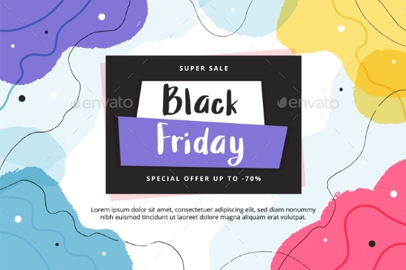 Black Friday Abstract Modern Banner Template