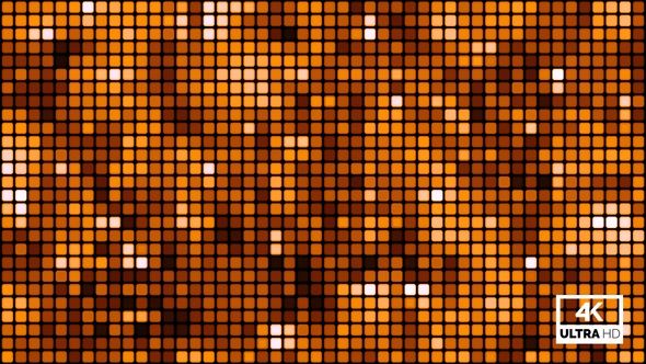 Golden Digital Dots Led Display Background Animation Looped V14