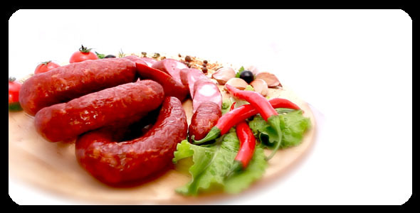 Rotating Plates Of Sausages