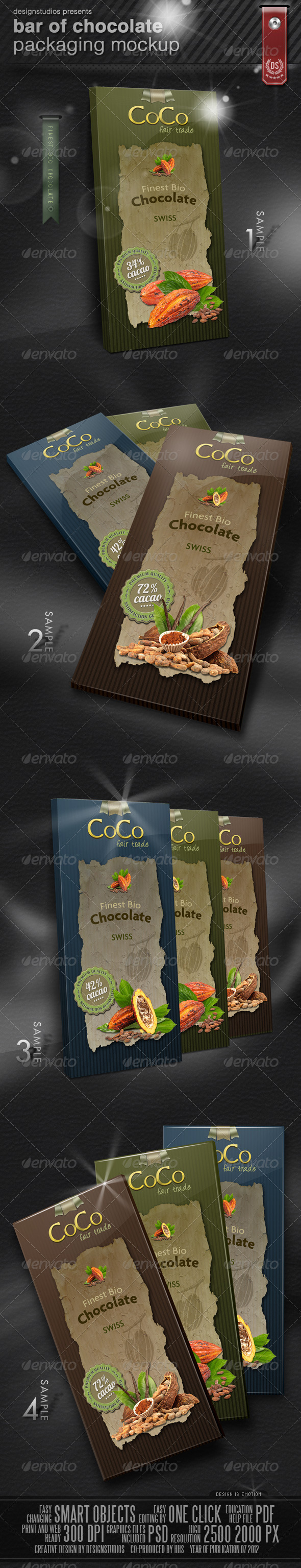 Download Chocolate Box Mockup Graphics Designs Templates PSD Mockup Templates