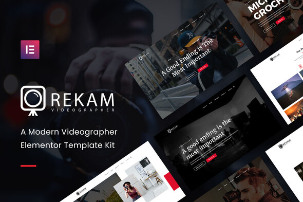 Introducing Rekam Kit: Unleash Your Creative Potential with this Stylish Elementor Template Kit for Modern Videographers