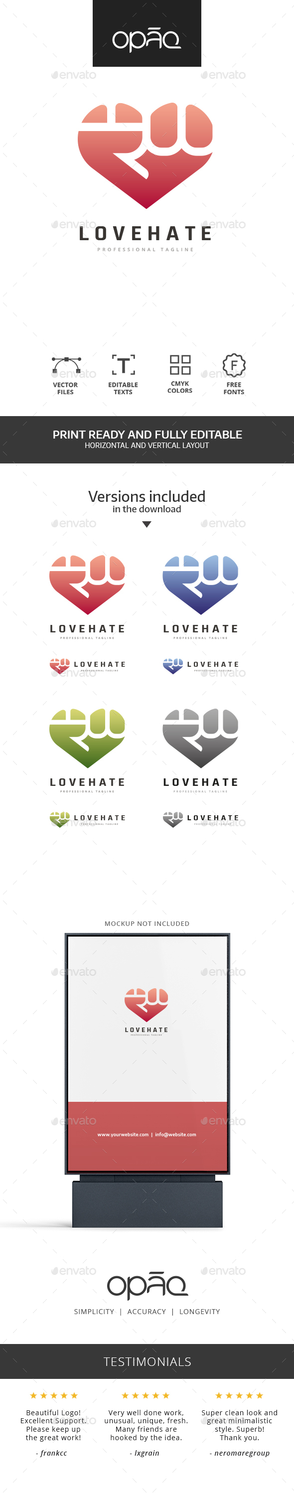 Love Hate Fist Heart Logo