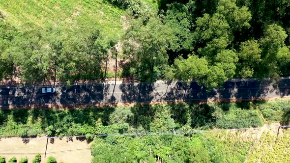 Rural landscape aerial view. Nature scenery