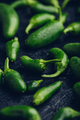 Ripe Green Jalapeno Peppers on Concrete Background - PhotoDune Item for Sale