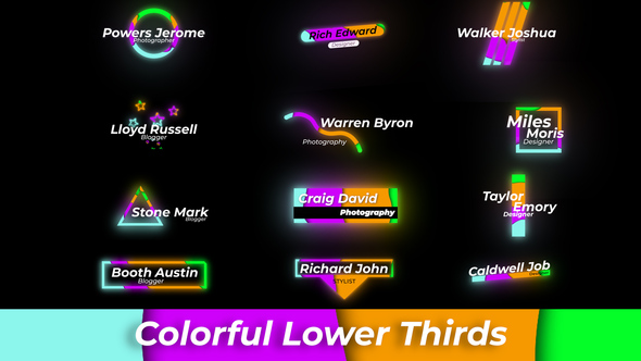 Colourful Lower Thirds alt
