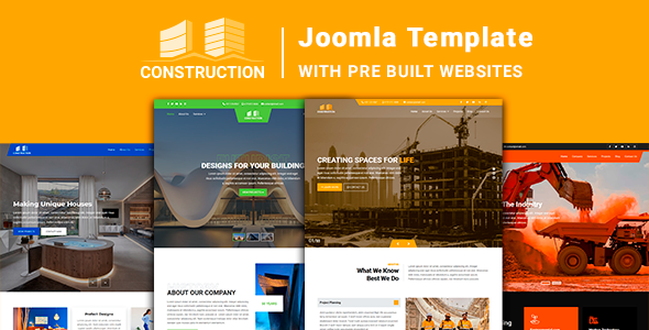 Construction - Joomla 4 & 5 Template with Pre Built Websites