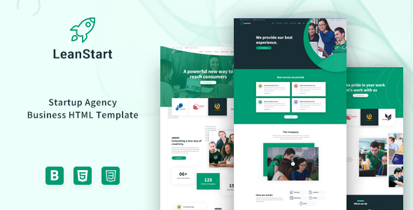 LeanStart - Startup Agency Business HTML Template