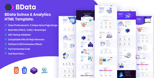 BData - Big Data & Analytics HTML Template