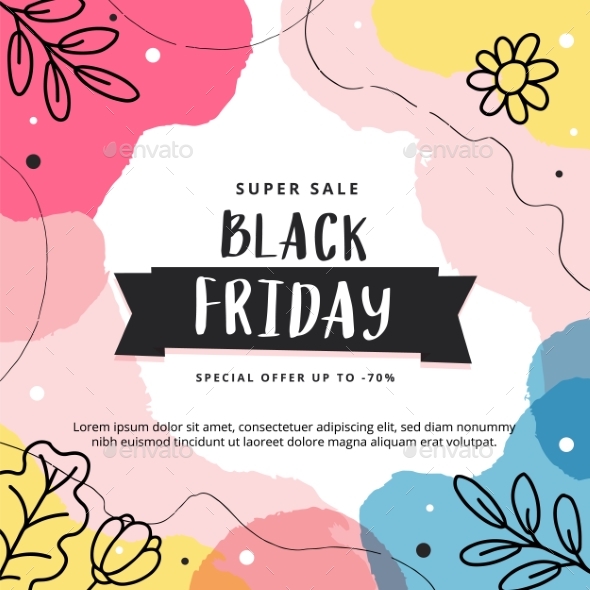 Black Friday Abstract Modern Banner Template