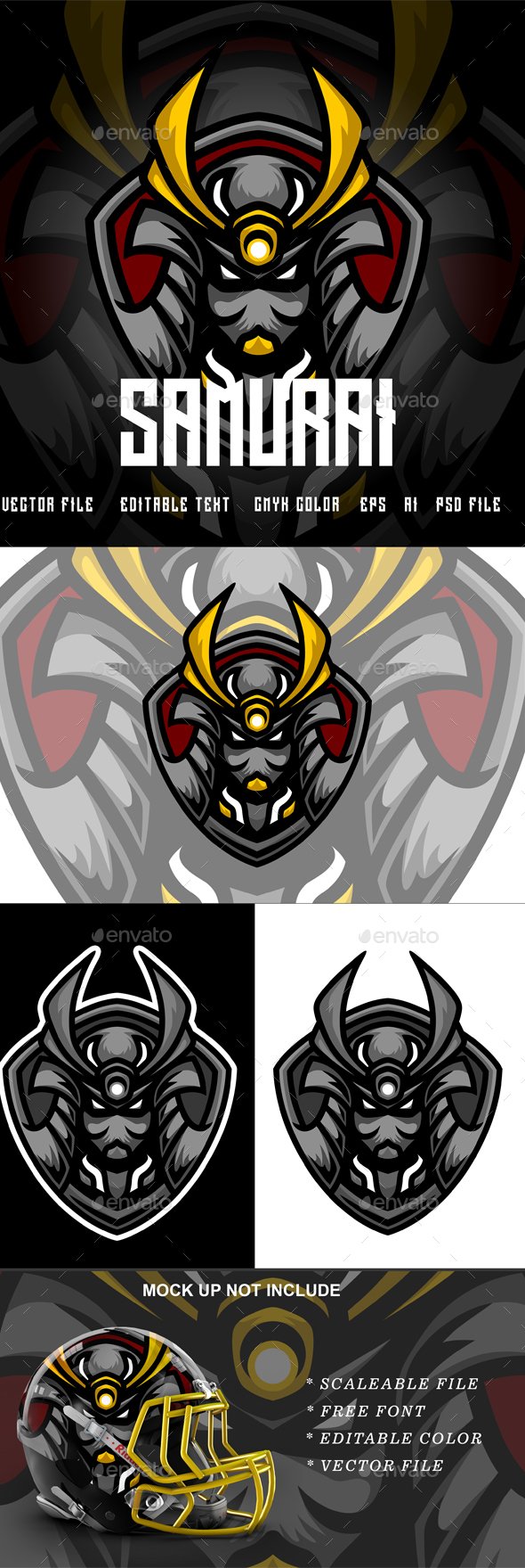 Samurai Gaming and Mascot Esport Logo