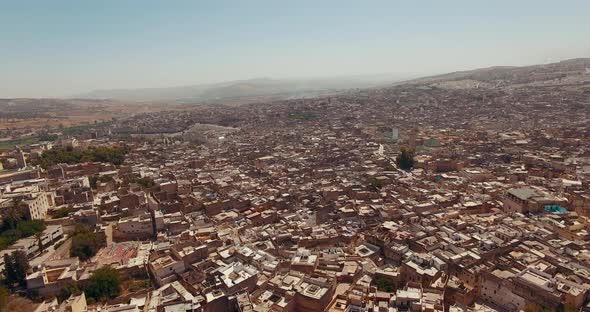 Marocco, Fez, Aerial Drone Footage 