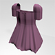 Square-Neck Short-Sleeve Mini A-Line Dress 01 - 3DOcean Item for Sale