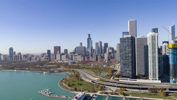 Downtown Chicago, Aerial View 