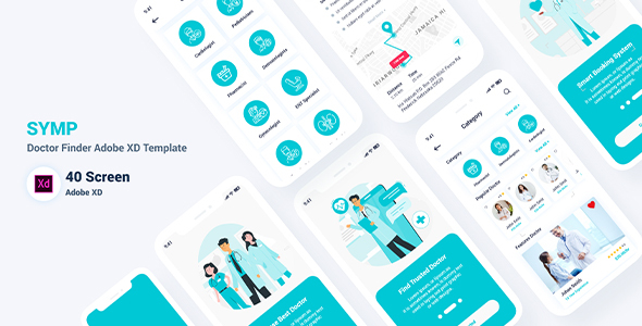 Symp – Doctor Finder Adobe XD Template