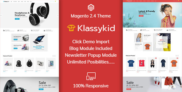 Klassy Kids Fashion - Electronics Magento 2.4 Theme