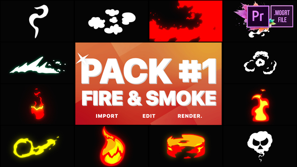 Fire And Smoke Pack 01 | Premiere Pro MOGRT