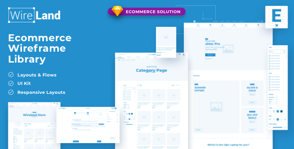 Wireland for Ecommerce - Massive Wireframe Library Collection