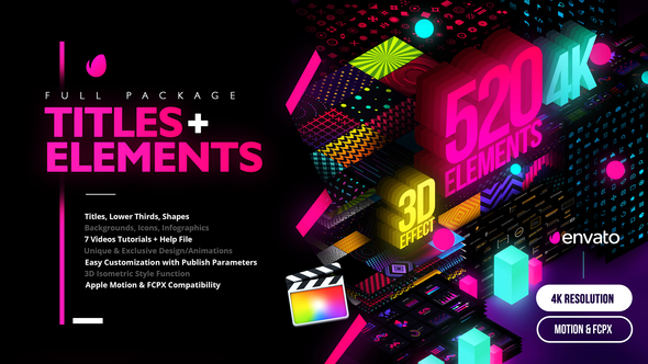 Modern Pack of Titles and Elements for FCPX - 4K