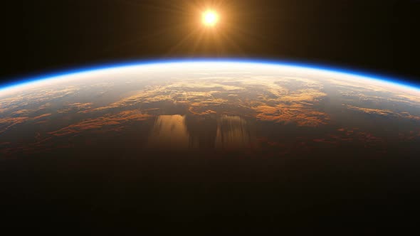 Realistic Sunrise Over The Earth alt