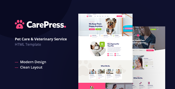 CarePress - Pet Care & Veterinary Shop HTML Template