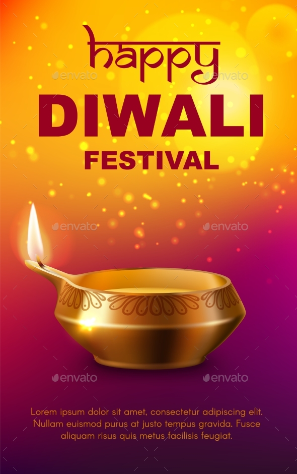 Diwali Light Festival Diya Lamp, Indian Holiday