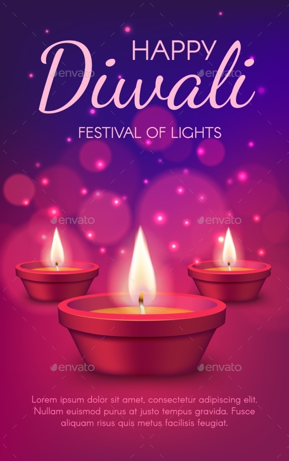 Diwali Light Festival Indian Religion Diya Lamps