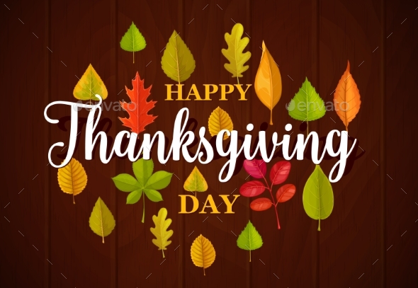 Happy Thanksgiving Day Vector Greeting Card Design