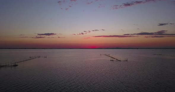 Beautiful Sunset on the Chioggia Lagoon