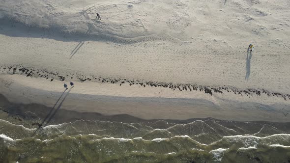 Sea shore aerial view