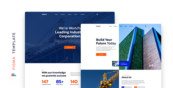 Dustro – Construction Company Template for Figma